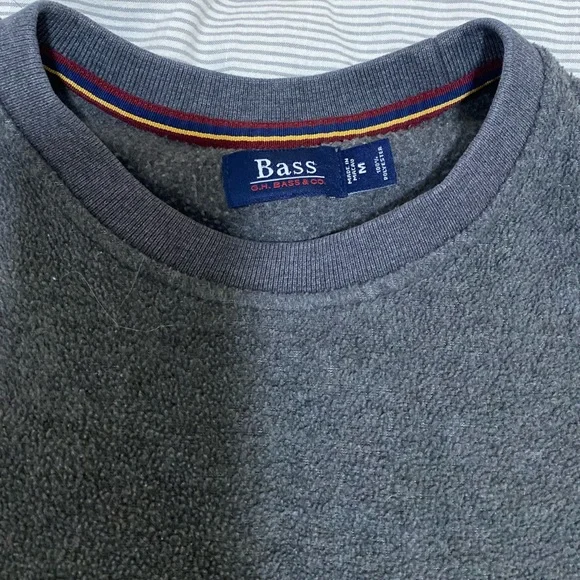 Bass Gray Fleece Pullover size M - Picture 4 of 4